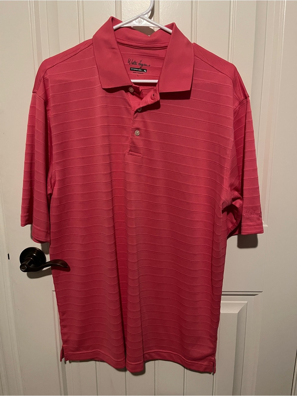 Walter Hagen Men's Pink Striped Polo